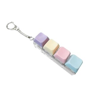 Zegnuem Fidget Toys, Dekompression Spielzeug Schlüsselanhänger, Tastatur Fidget Spielzeu, Lustig Bunter Tastatur Fidget, Stressabbau & Konzentration für Dekompression Verbrauch Zeit